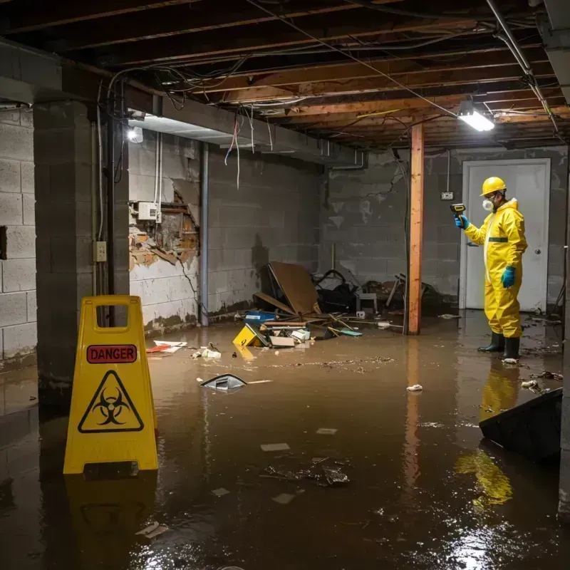 Flooded Basement Electrical Hazard in Country Club Hills, MO Property